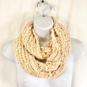 SHIHREEN Womens Cream Chenille Infinity Scarf